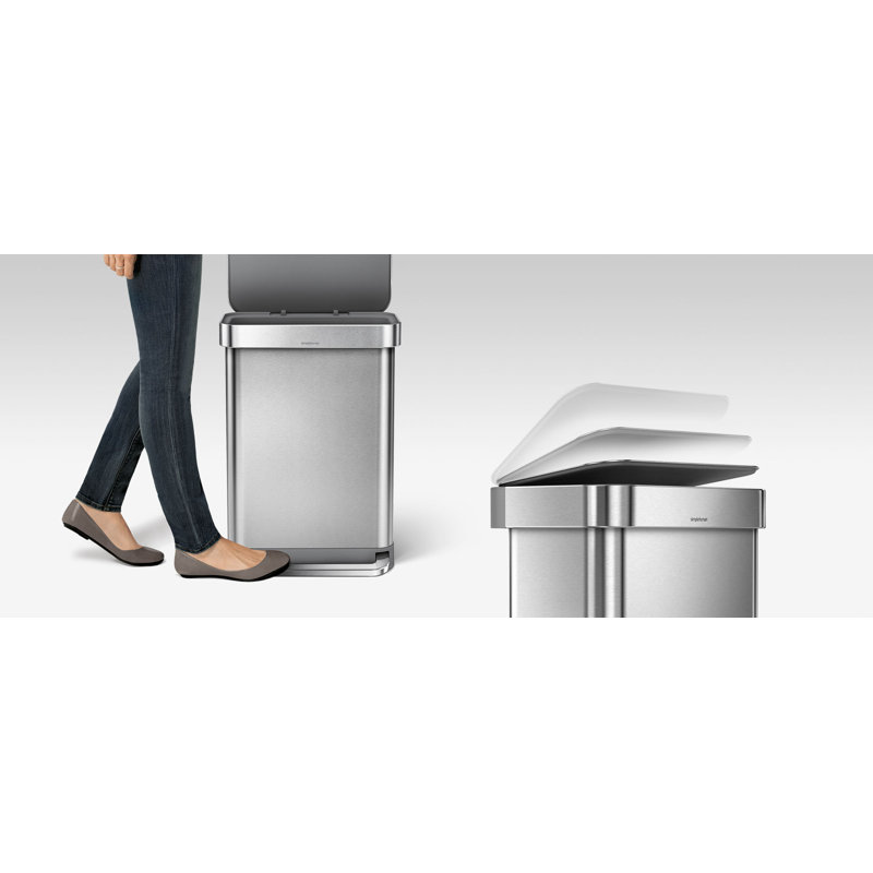 Simplehuman 58L / 15.3 Gallon HandsFree Dual Compartment Recycling